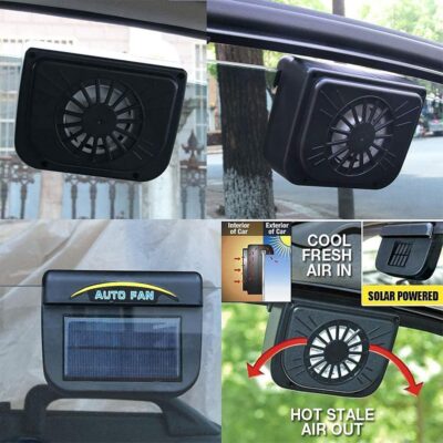 Solar Power Car Auto Air Vent Cool Fan Cooler Ventilation System Radiator Exhaust Heat Fan Automobile Fans with Rubber - Image 2