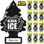 LITTLE TREES Car Air Freshener | Xtra Strength Provides Long-Lasting Scent for Auto or Home | Extra Boost of Fragrance | Black Ice, 24 Air Fresheners - Image 2
