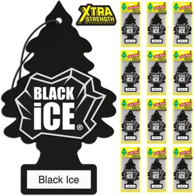 LITTLE TREES Car Air Freshener | Xtra Strength Provides Long-Lasting Scent for Auto or Home | Extra Boost of Fragrance | Black Ice, 24 Air Fresheners - Image 2