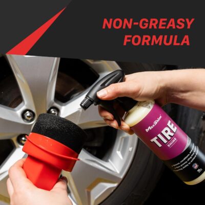 Maxshine Tire Shine 16oz | Acrylic Formula Tire Dressing with UV Protection | No-Sling, Dry-to-the-Touch Finish | Gloss Enhancer Nourishes Rubber & Protects Tires | Professional Car Detailing Supply - Image 5