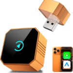 2026 Wireless CarPlay Adapter, 2in1 Mini CarPlay Wired to Wireless with Fast Stable Connection, Plug and Play, Zero Delay Car Play for iPhone iOS 10+, Android 11+