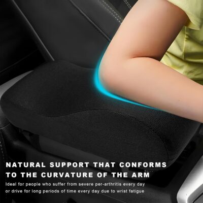 Car Center Console Cover, 12.2"×6.3"×3.9" Soft Comfortable Memory Foam Armrest Cushion Pad, Universal Arm Rest Seat Box Pillow Protector for Most Vehicles, Car Accessories - Image 6