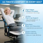 Memory Foam Truck Seat Cushion for Truck Driver Ergonomic Driver Seat Cushion with Lumbar Support & Sciatica Relief, Ideal Car Seat Cushions for Driving & Semi Truck & Office Chair - Image 4