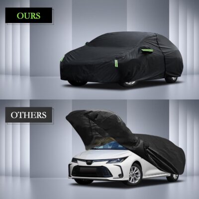 Car Cover Custom Fit for Toyota Corolla 2000-2025, Honda Civic 1991-2025, Waterproof All Weather Full Exterior Cover Rain Sun Protector Car Cover with Door Zipper - Image 7
