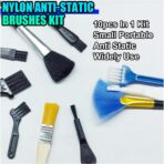 10PCS Car Detailing Brush Kit, Nylon Anti-Static Car Interior Cleaning Tools, Portable Crevice Cleaning Brush Auto Dusting Tool Multipurpose for Dashboard Air Vent Computer Keyboard - Image 4