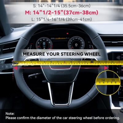 Boho Steering Wheel Cover Elastic Microfiber for Women, Universal Fit 15 inch Car SUV, Hippie Style Protector Cover, Anti-Slip, Breathable, Absorbing Sweat - 01 - Image 6