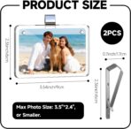 Car Picture Holder Clip Visor Frame Acrylic Magnetic Photo Frames Clear for Cars Sunvisor Display 2 Pcs Fit Family Pet Road Trip Memories - Image 3