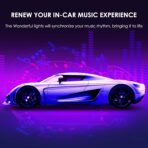 Interior LED Strip Light - 48 LED DIY 16 Million Colors, Microphone App Control, Smart Phone Music Sync RGB Under Dash Waterproof Lighting Kit with Car Charger, USB DC 12V - Image 5