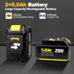 Cordless Pressure Washer with Faucet & Garden Hose Connector, 2 X 5.0AH Batteries, 2000PSI MAX Portable Pressure Washer with Brushless Motor, 4 Speed Adjustment LCD Touch Screen, 6-in-1 Nozzle - Image 4