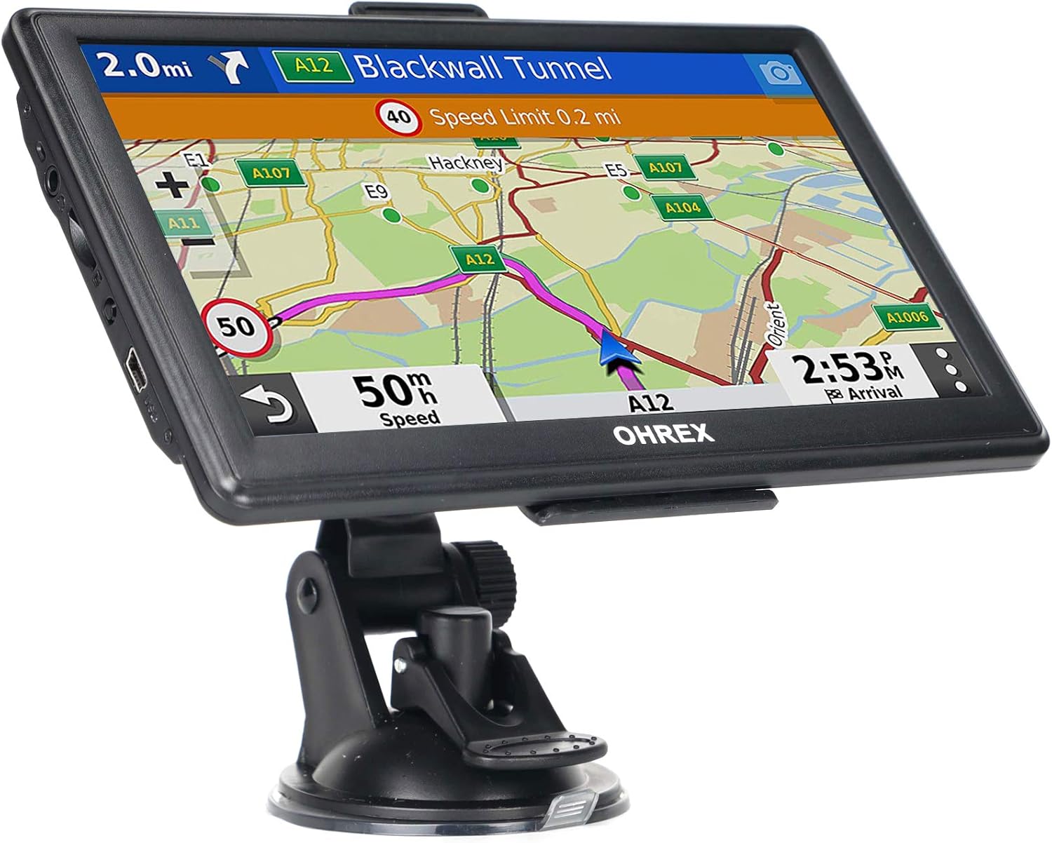 71Ep1MiTYfL._AC_SL1500_.jpg OHREX N700 GPS Navigator for Car Truck RV, Truck GPS Commercial Drivers,Large 7”Trucker GPS,Latest 2026 Map with Free Lifetime Updates,Custom Routing,Driver Alerts - Image 1