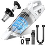 Handheld Vacuum Cordless, 15000PA Strong Suction Hand Held Car Vacuum Cleaner Portable with Multi-Nozzles & Washable Filter, Lightweight Dust Busters Rechargeable for Home, Car, Office, Pets