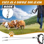 Double Dog Seat Belt, Steel Cable Chew Proof Dog Car Accessories Headrest Restraint Dog Car Seatbelt for Medium Large Dogs Chewer Heavy Duty 2 Dogs Dog Seatbelts Connect Harness in Vehicle - Image 6