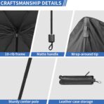 Satol Car Umbrella Windshield Sun Shade - 55"x31" (140x79cm) Universal Car Sunshade Umbrella with 10-Rib Frame | Heat Shield & UV Protection | Fits Sedan, SUV, Truck | Includes Storage Pouch - Image 7