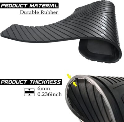 AUTOXBERT Mud Flaps for Trucks Heavy Duty Universal Rubber Mud Flaps Car Dirty Fender All Weather Mudguards Front Rear Splash Guards with Stainless Steel Plates, 2pc- Black - Image 3