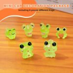 Luminous Frog Car Dashboard Decor, 6PCS Fun Frog Car Dash Decorations Rear View Mirror Ornament Interior Accessories - Image 5