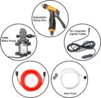 Portable Intelligent Electric Pressure Washer Pump 100W 160 PSI 12V Portable Pressure Powerful Washing Kit with 21.3 Feet PVC Hose for Home, Car, Garden, Projects (100 W-Black Hose) - Image 2
