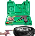 Tire Plug Kit, Tire Repair Kit, Mushroom Tire Plug Kit, Heavy Duty Tire Repair Tools for Tubeless Tires, Complete Set with Plug Gun and More for Truck, ARB, ATV, Tractor, RV, SUV, Trailer