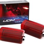 iJDMTOY Full LED Side Door Courtesy Light Assy Compatible With Lexus IS ES GS LS RX GX LX; Compatible With Toyota Avalon Sienna Venza Camry Prius 4Runner, Powered by 18-SMD Red LED