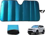 Car Sun Shade, Sun Protector,Foldable Front Window Shade-Thicken 5-Layer Bubble for Auto Windshield UV Protection and Heat Reflector 58"x 27.5" (Blue)