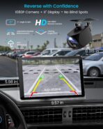 11" Extra Large Wireless Apple CarPlay Screen for Car – Ultra-Slim 0.16 Inch Touchscreen Car Stereo with Android Auto, 4K Dash Cam, 1080p Backup Camera, GPS, Mirror Link, Voice Control - Image 8