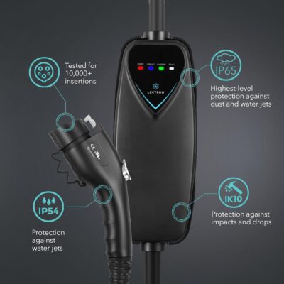 Lectron Level 2 EV Charger - ETL Certified, 240V, 40 Amp, NEMA 14-50 Plug, 16 ft Extension Cord & J1772 Cable- Portable Electric Car Charger for J1772 EVs and Plug-in Hybrid Vehicles - Image 6