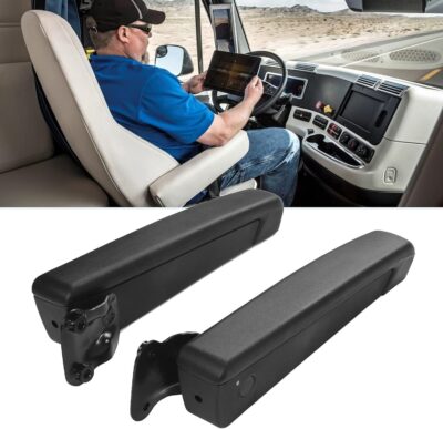 Car Seat Armrest, Adjustable Shock Proof Wear Proof PU Sponge ABS Metal with Polyurethane Monolithic Foam for Automobiles Trucks RVs Boats Construction Vehicles - Image 3