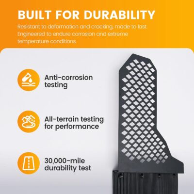 Heavy Duty Mud Flaps All Weather Resistant Splash Guards Compatible with Universal Trucks SUVs Vans Off-Road and Daily Use (4PCS Black Front&Rear) - Image 4