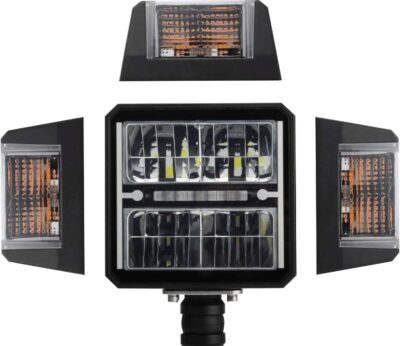 SAM 1312200 Snow Aftermarket Manufacturing Heated LED Universal Plow Headlight Kit With Multi-Mount Signal, Directional Indicator, Easy Installation, Snowplow Accessories, Snowplow Equipment - Image 2