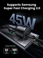UGREEN 63W USB C Car Charger Adapter, PPS 45W Super Fast Charging 2.0 Type C Car Charger Cargador para Carro, Dual USB C for iPhone 17/16/15/14/13/12, Galaxy S24/S23/S22/Series, iPad, MacBook - Image 2