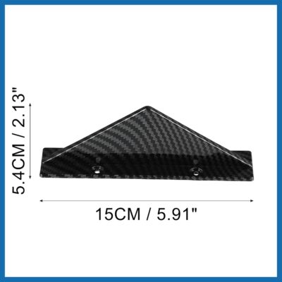 4pcs Black Straight Car Rear Lower Bumper Splitter Lip Wing Diffuser Shark Fin Spoiler Universal with Screw for Car SUV Item Replacement - Image 3