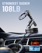 Magnetic Phone Holders for Your Car, Upgraded 360° Vacuum Car Phone Holder, 108+LBS Strongest Suction & 3000gf Magnetic, Car Phone Mount for 17 Pro Max 16 15 14 13 12/ Android Phones - Image 2
