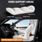 Lumbar Support Pillow for Car,Back Support for Car Seat Cushion,Adjustable Straps Securely Fixed Car Lumbar Support Pillow for Office Chair (Black) - Image 3