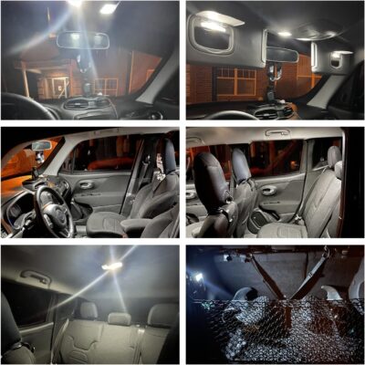 14pcs White LED Interior Lights Bulb Kit for Jee'p Commander 2006 2007 2008 2009 2010 LED Map Dome Footwell Trunk License Plate Lights Super Bright Interior Light Bulbs + Install Tool - Image 5