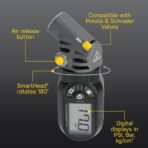 Topeak SmartGauge D2 Digital Tire Pressure Gauge – Presta/Schrader Compatible, 250 Psi/17 Bar, Precision Air Pressure Reader with LCD Display for Bikes, Motorcycles & Sports Equipment - Image 4