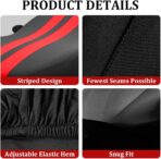 WinPower Indoor Car Cover, Stretch Dustproof Protection Fit 181-192 Inch Sedan Full Car Cover for Underground Garage Car Show, Black and Red - Image 3