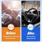 Army Dark Camo Foldable Windshield Sunshade – Premium 240T Car Sun Shade UV Protection & Heat Blocker with Easy Installation & Universal Fit,Camo Car Interior Accessories - Image 5