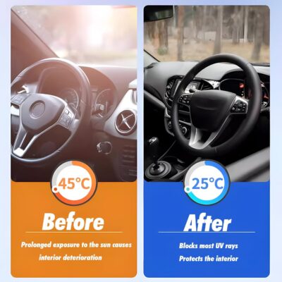 Army Dark Camo Foldable Windshield Sunshade – Premium 240T Car Sun Shade UV Protection & Heat Blocker with Easy Installation & Universal Fit,Camo Car Interior Accessories - Image 5