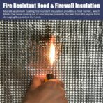 Abahub Sound Deadening 236 mil 16 sqft Heat Shield Automotive Insulation Roll - Car Sound Deadening Material Hood Insulation Pad, Firewall 59"x39" - Image 5