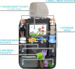 Matenf Car Organizer Back Seat with 9 Storage Pockets & 10″ Tablet Holder, 1Pack Seat Back Cover for Kids Toddlers, Kick Mats Protector, Keep Cars Vehicles Organized & Tidy, Travel Accessories - Image 4