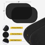 4 Pack Car Window Shade - 20″ × 12″ Car Side Window Covers for Baby, Cars Window Sun Shade, Glare Shield and UV Rays Protection for Your Child, Mesh Window Shades for Baby - Image 2
