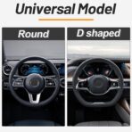 KAFEEK Elastic Stretch Steering Wheel Cover,Warm in Winter and Cool in Summer, Universal 15 inch, Microfiber Breathable Ice Silk, Anti-Slip, Odorless, Easy Carry,Black - Image 5