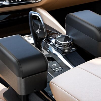 Sporacingrts Universal Car Armrest Storage Box with Cup Holder Ergonomic Adjustable Wrist Support Center Console Organizer Multifunctional Storage Solution for Cars SUVs Trucks (Black) - Image 6