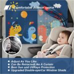 Car Window Shades, Magnetic Double Layer Window Screen for Baby Protection, UV Protection Privacy Blackout/Half Shade Car Window Covers, Auto Sun Shade Curtains Accessories (Blue) - Image 5