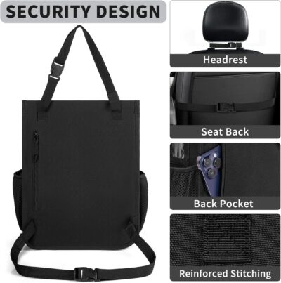 Car Front Seat Organizer Backseat Organizer with Dedicated Tablet Laptop Storage Adjustable Shoulder Strap Cup Holder Truck Seat Storage Universal Fits for Most of Car - Image 6