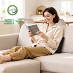 Lumbar Support Pillow for Office Chair Back Support - Memory Foam Lumbar Pillow for Car or Gaming Chair, Ergonomic Back Cushion with Adjustable Strap for Long-Hour Sitting (Black) - Image 7