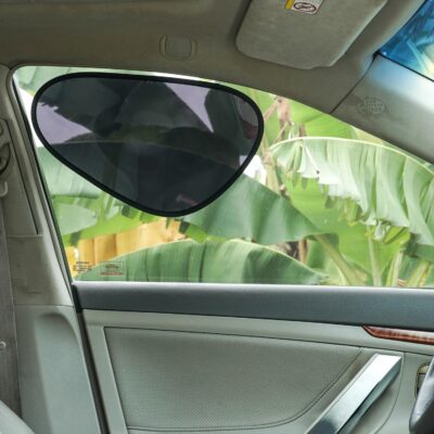 TFY Car Side Window Sun Shade - Static Cling Dark Transparent Film for Low-Angle Sunlight, UV Protection, Heat Reduction, Easy Install & Removable Sun Visor for Driver and Passenger, 2 Pieces - Image 3