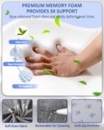 Seat Cushion with Back Support,Lumbar Support Pillow for Office Chair,X Large Memory Foam Chair Cushions for Sciatica Tailbone Pain Relief Coccyx Pad for Wheelchair, Car, Home, Office, Desk - Image 4