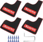 4Pcs Mini Size Mud Flaps Front & Rear Universal Car Splash Guards Soft Rubber Mudguards Replacement for Sedan Replacement for Hatchbacks - Image 2