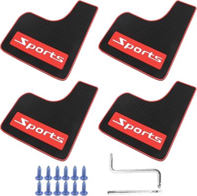 4Pcs Mini Size Mud Flaps Front & Rear Universal Car Splash Guards Soft Rubber Mudguards Replacement for Sedan Replacement for Hatchbacks - Image 2