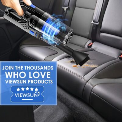 Viewsun Car Cleaning Kit, Car Interior Detailing Kit with High Power Handheld Vacuum, Detailing Brush Set, Windshield Cleaner, Cleaning Gel, Complete Auto Accessories for Men, Women - Image 8